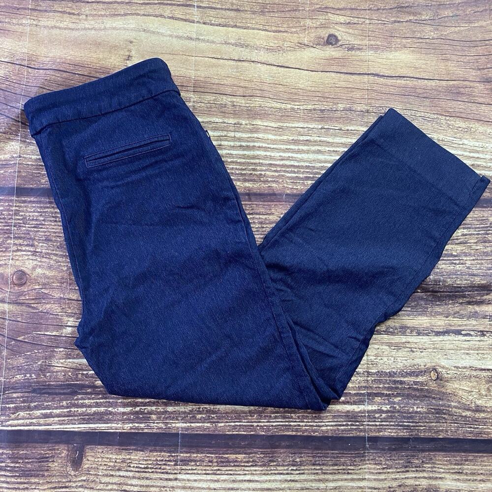 Hilary Radley Jeggings Womens M Blue Super Stretch Skinny Leg Crop Trousers
